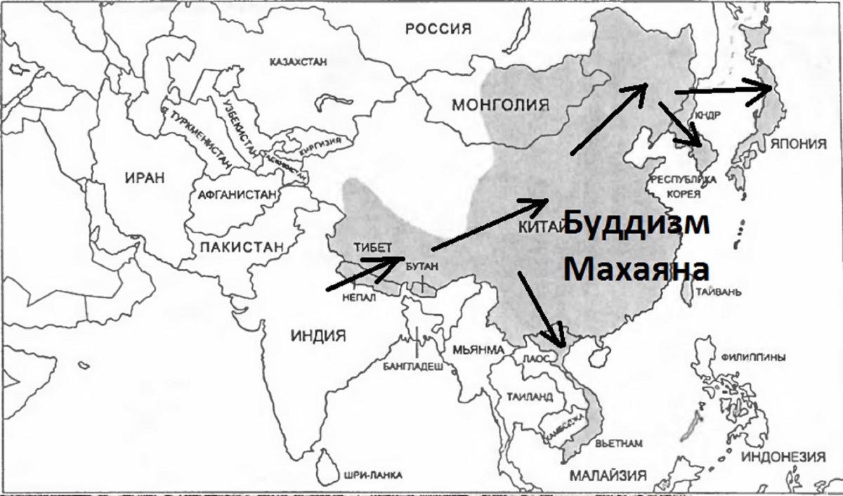 Подпиши на картах названия регионов россии большинство населения которых исповедует буддизм карта